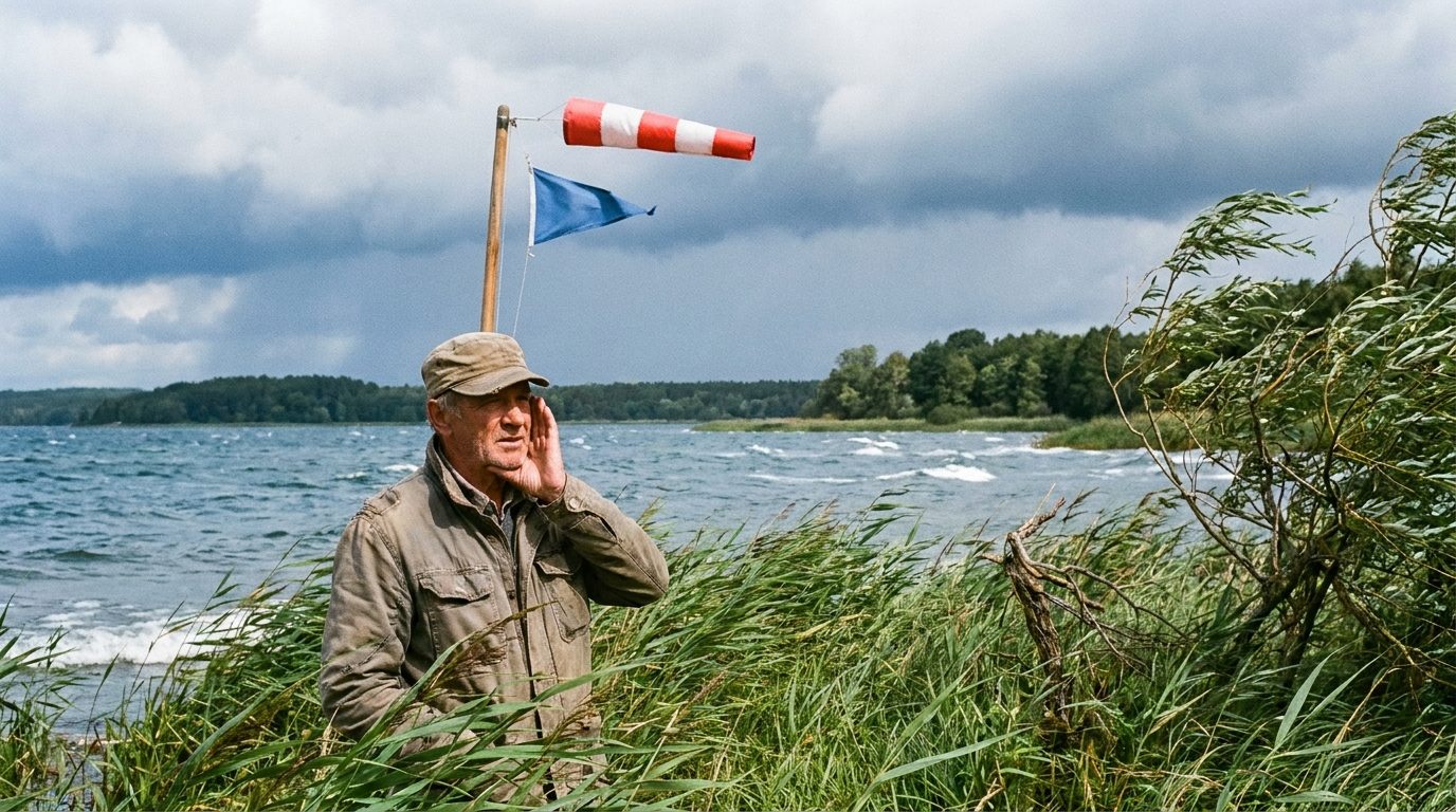 SUP-os evez a Balatonon Csopak partjainál nyugodt, kora reggeli vízen